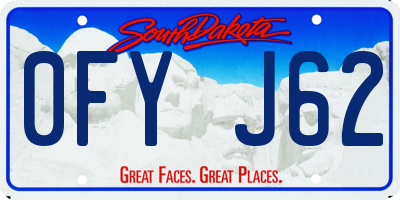 SD license plate 0FYJ62