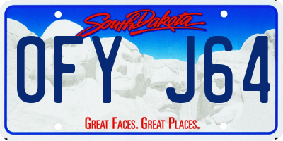 SD license plate 0FYJ64
