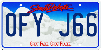 SD license plate 0FYJ66