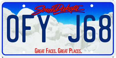 SD license plate 0FYJ68