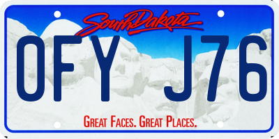 SD license plate 0FYJ76