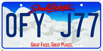SD license plate 0FYJ77