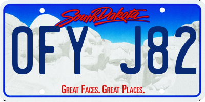 SD license plate 0FYJ82