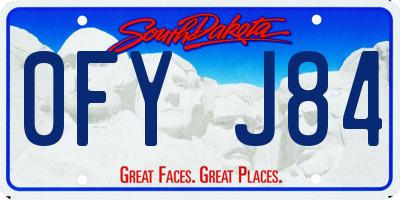 SD license plate 0FYJ84