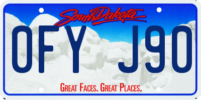 SD license plate 0FYJ90