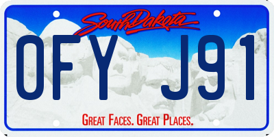SD license plate 0FYJ91