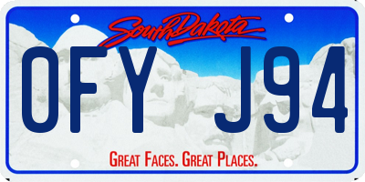 SD license plate 0FYJ94
