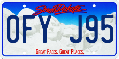 SD license plate 0FYJ95