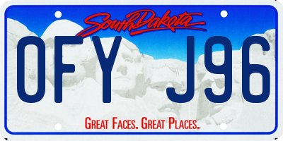 SD license plate 0FYJ96
