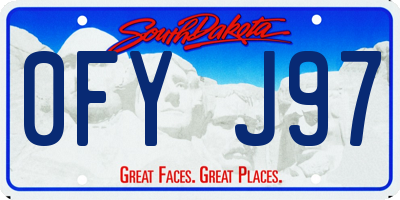 SD license plate 0FYJ97