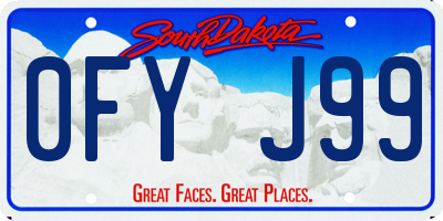 SD license plate 0FYJ99