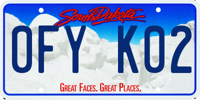 SD license plate 0FYK02
