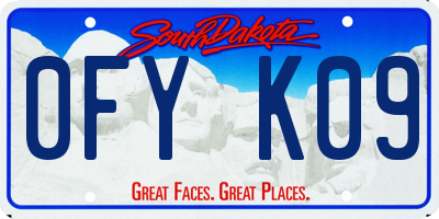 SD license plate 0FYK09