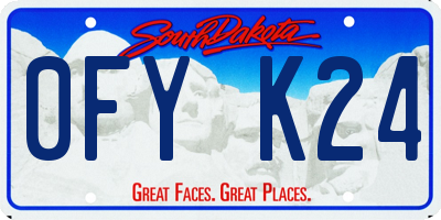 SD license plate 0FYK24