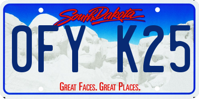 SD license plate 0FYK25