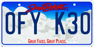SD license plate 0FYK30