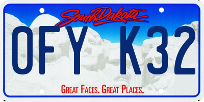 SD license plate 0FYK32