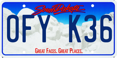 SD license plate 0FYK36