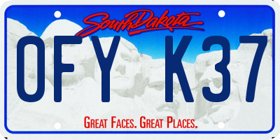 SD license plate 0FYK37