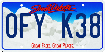 SD license plate 0FYK38