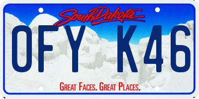 SD license plate 0FYK46
