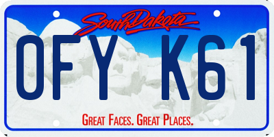 SD license plate 0FYK61