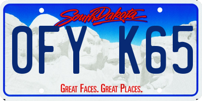 SD license plate 0FYK65