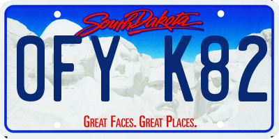 SD license plate 0FYK82