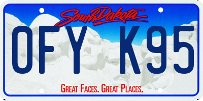SD license plate 0FYK95