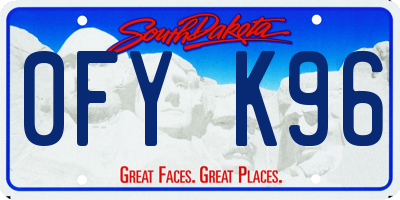 SD license plate 0FYK96