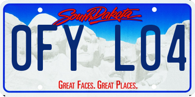 SD license plate 0FYL04