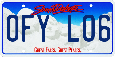 SD license plate 0FYL06