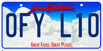 SD license plate 0FYL10