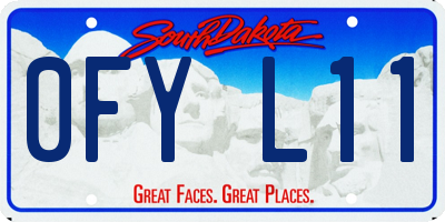 SD license plate 0FYL11