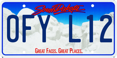 SD license plate 0FYL12
