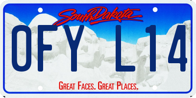 SD license plate 0FYL14