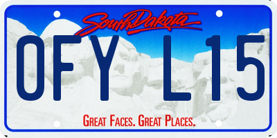 SD license plate 0FYL15