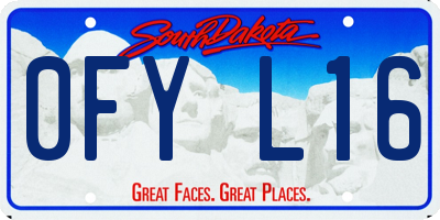 SD license plate 0FYL16