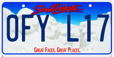 SD license plate 0FYL17