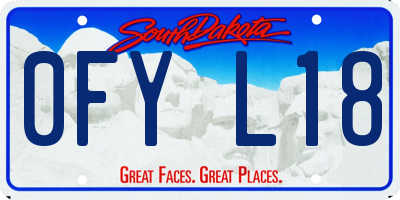 SD license plate 0FYL18