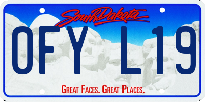 SD license plate 0FYL19