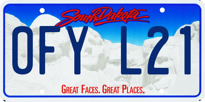 SD license plate 0FYL21