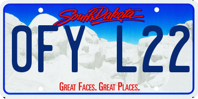 SD license plate 0FYL22