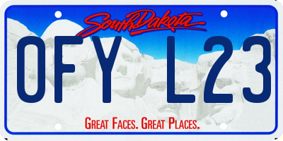 SD license plate 0FYL23