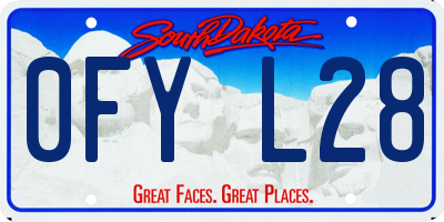 SD license plate 0FYL28