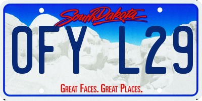 SD license plate 0FYL29