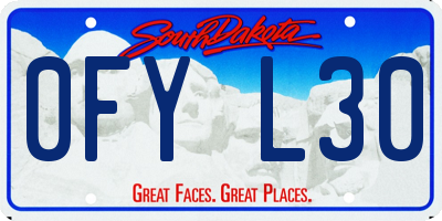 SD license plate 0FYL30