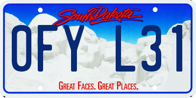 SD license plate 0FYL31