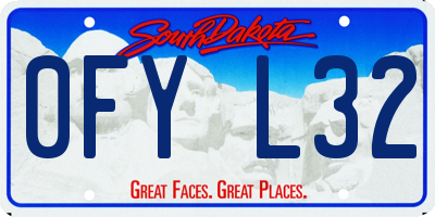SD license plate 0FYL32
