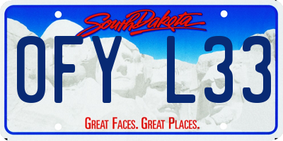 SD license plate 0FYL33